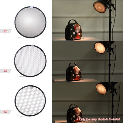 Standard Reflector Diffuser Lamp Shade Dish with 10° 30° 50° Honeycomb Grid for Bowens Mount Studio Strobe Flash Light Speedlite