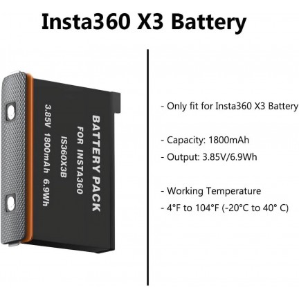 Insta360 Rechargeable Battery for Insta360 X3