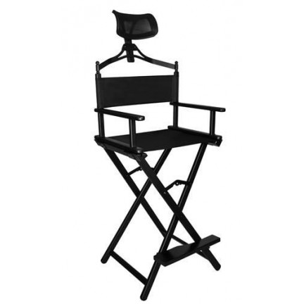 Makeup Folding Chair Aluminum Frame Artist Directors Chair With Headrest