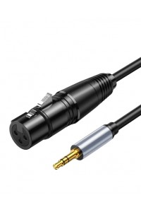 XLR to 3.5mm Audio Cable Microphone Balanced Analog Audio Cord XLR Female to AUX 3.5mm Jack for Computer Phone Speaker Amplifier 1.5M