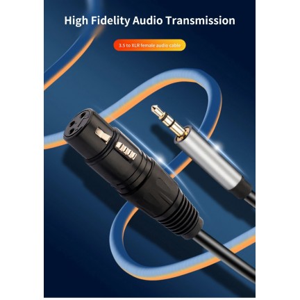 XLR to 3.5mm Audio Cable Microphone Balanced Analog Audio Cord XLR Female to AUX 3.5mm Jack for Computer Phone Speaker Amplifier 1.5M