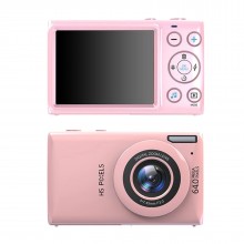 Digital Camera 64MP Video Camera with 18x Digital Zoom Auto-Focus 2.8" IPS Screen (Pink)