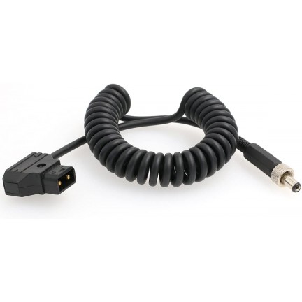 D-Tap to Locking DC 5.5 2.5mm Monitor Coiled Power Cable