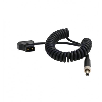 D-Tap to Locking DC 5.5 2.5mm Monitor Coiled Power Cable