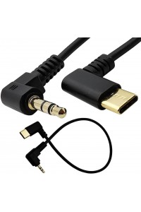 USB Type-C to 3.5mm 90 Degree Double elbow Right Angled Audio Aux Jack