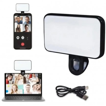 LED Cube Selfie Light With Clip For Laptop And Mobile Phone