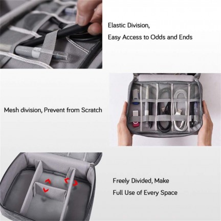 Digital Storage Bags Electronics Cable Organizer, Men Women Storage Bag Makeup and Jewelry Vanity Box