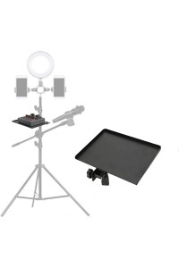 Universal Sound Card Tray Iron Clamp Microphone Stand Tabletop Tripod Shelf Speaker Clamp-On Mic Stand Speaker Stand Tray Midium