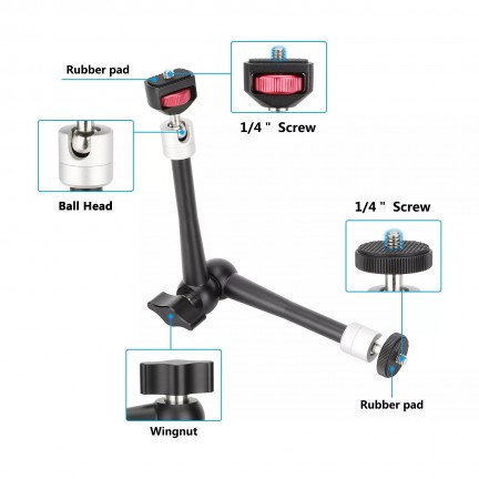 11inch Articulating Magic Arm for Video Camera DV Monitor LCD Screen Phone