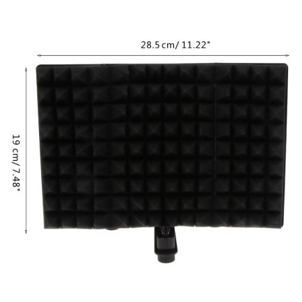 3Mini Panels Microphone Isolation Windscreen Shield Foldable Studio Acoustic Screen Foam for Recording Live Broadcast