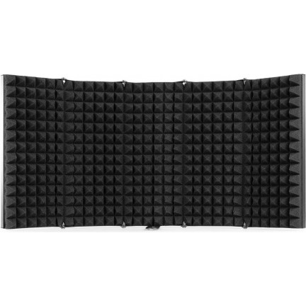 Foldable Microphone Reflection Filter 5 Doors Plastic Mic Sound Isolation Shield Acoustic