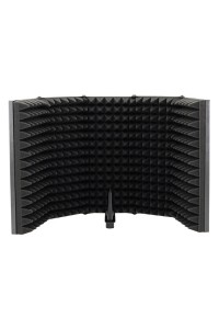 Foldable Microphone Reflection Filter 5 Doors Plastic Mic Sound Isolation Shield Acoustic