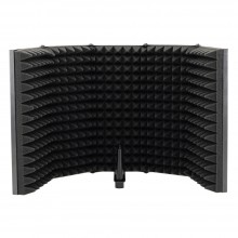 Foldable Microphone Reflection Filter 5 Doors Plastic Mic Sound Isolation Shield Acoustic