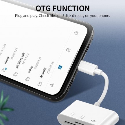 Type C to OTG Adapter/Hub TF/SD/USB/ Input for Type-C Devices