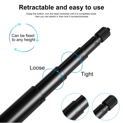 PULUZ 2M Metal Selfie Stick Monopod for Insta360 One RS/X2/X3/X4