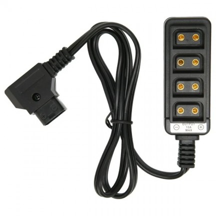 D Tap Male to 4 Port D Tap Female Splitter Power Cable D Tap Power Adapter