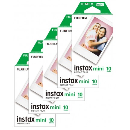 Fujifilm Instax Mini Instant Film 10 Sheet x 5 Packs (50 films)