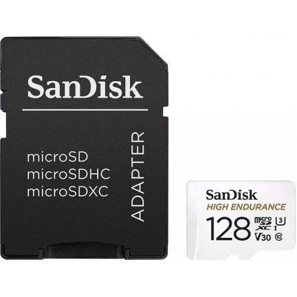 SanDisk 128GB High Endurance MicroSDXC Card for Dash Cam & Home Security Camera