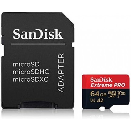 Sandisk Extreme Pro 64GB MicroSDXC 200MB/s Memory Card with SD Adapter