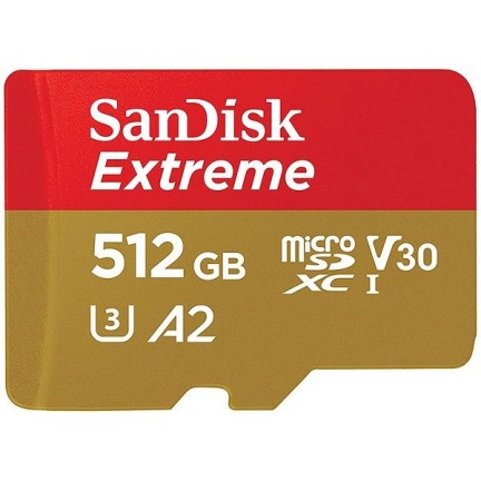 Sandisk Extreme 512GB MicroSDXC 190MB/s Memory Card