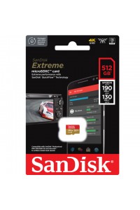 Sandisk Extreme 512GB MicroSDXC 190MB/s Memory Card