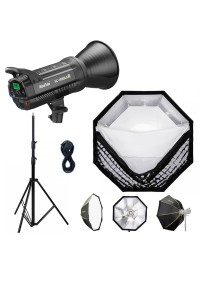 NiceFoto HC-1000SA II 100W Bi-Color LED Video Light With ES-100cm Softbox/Stand