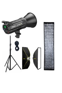 NiceFoto HC-1000SA II 100W Bi-Color LED Video Light With ES-1230 120x30cm Softbox/Stand