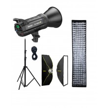 NiceFoto HC-1000SA II 100W Bi-Color LED Video Light With ES-1230 120x30cm Softbox/Stand