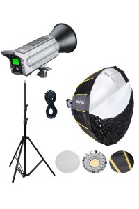 NiceFoto LA-2000A 200W Bi-Color COB LED Video Light With 90cm Softbox/Stand