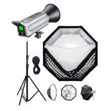 NiceFoto LA-2000A 200W Bi-Color COB LED Video Light With ES-100 100cm Softbox/Stand