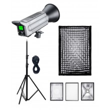 NiceFoto LA-2000A 200W Bi-Color COB LED Video Light With ES-690 60x90cm Softbox/Stand