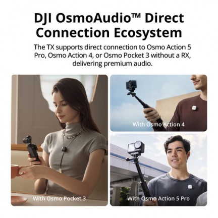 DJI Mic Mini 2-Person Compact Wireless Microphone System for Camera & Smartphone