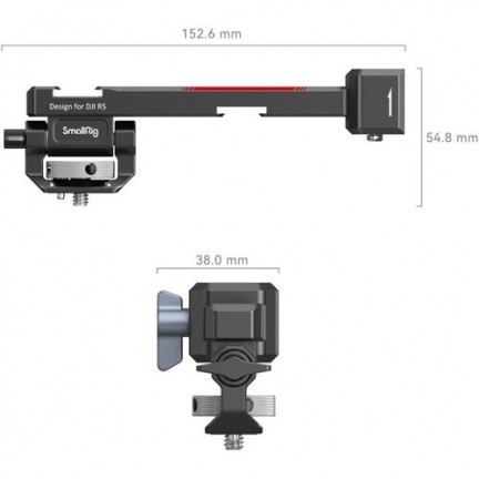 SmallRig Monitor Mounting Support with NATO Clamp for DJI RS 2 RSC 2 RS 3 RS 3 Pro RS 3 Mini RS 4 or RS 4 Pro Gimbal