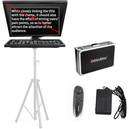 Desview T22 Teleprompter Set with 21.5" Self-Reversing Monitor