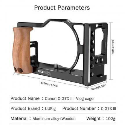 Ulanzi UURig Camera Cage for Canon G7X Mark III