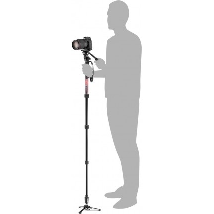 Manfrotto Element MII Video Monopod with Live Fluid Head(MVMELMIIA4LIVE)