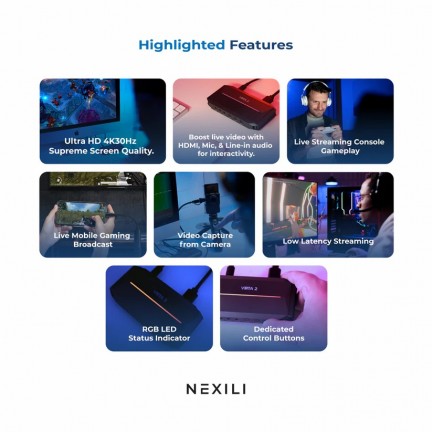 NEXILI Virta 2 Dual HDMI 4K Capture Card