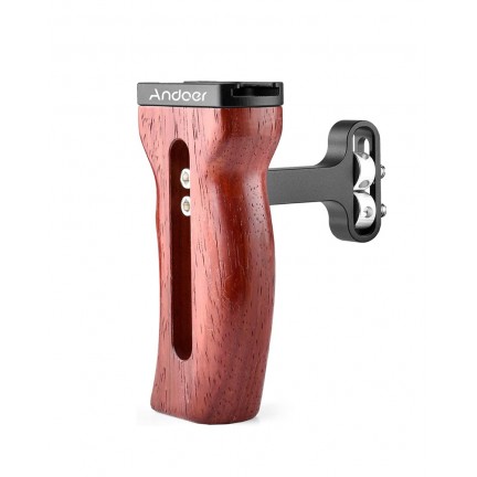 Universal Camera Cage Wooden Handle Left/Right Side Hand Grip