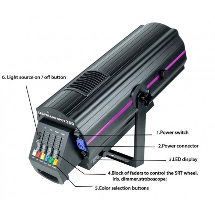 350W LED High Power LED Stage Follow Spot Light