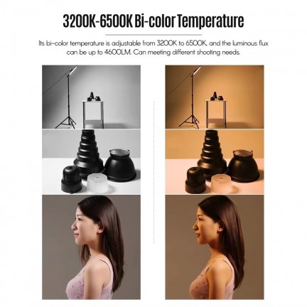 NiceFoto SL-500A 50W LED Video Light Bi-color with Stand