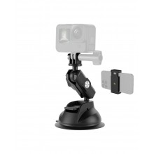 TELESIN Upgraded General Suction Cup Mount With Phone Clip