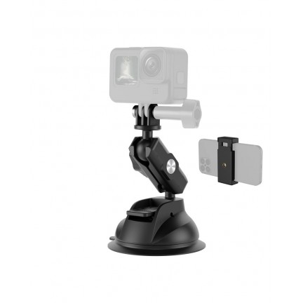 TELESIN Upgraded General Suction Cup Mount With Phone Clip