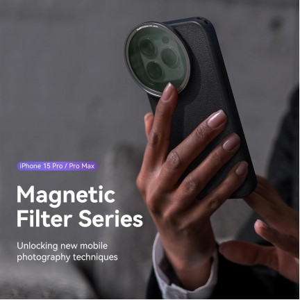 TELESIN VND Magnetic Filter ND2-32 & iphone 15 Pro Case