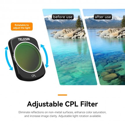 TELESIN CPL+ND16/64/256 Filter Set for DJI Pocket 3