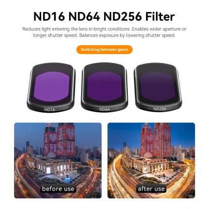 TELESIN CPL+ND16/64/256 Filter Set for DJI Pocket 3