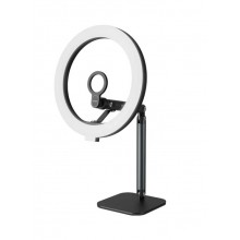 TELESIN Magnetic Desktop Phone Stand with 10 inch LED Photography Ring Light Selfie Fill Lamp