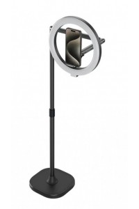 TELESIN Mobile Magnetic Floor Stand with 10 inch LED Photography Ring Light Selfie Fill Lamp