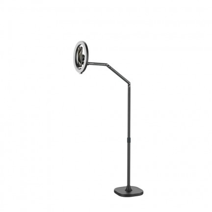 TELESIN Mobile Magnetic Floor Stand with 10 inch LED Photography Ring Light Selfie Fill Lamp