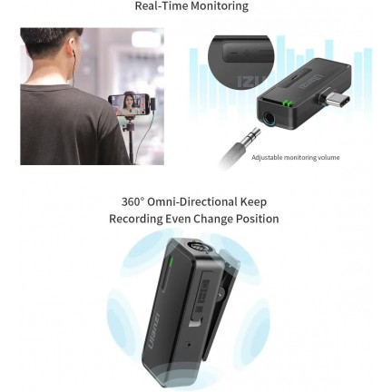 Ulanzi UW-MIC 2.4GHz Wireless Recording Microphone (Type-C)