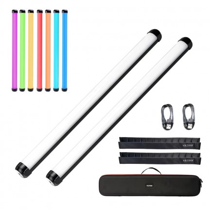 VILTROX K60 2 Kits 20W RGB Tube Light with Grid and Carry Bag